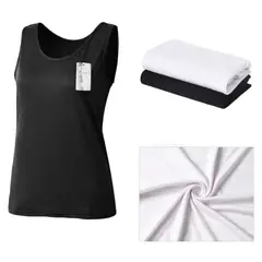 AGW - Pack 3 Camisetas Sin Manga Bambu Mujer