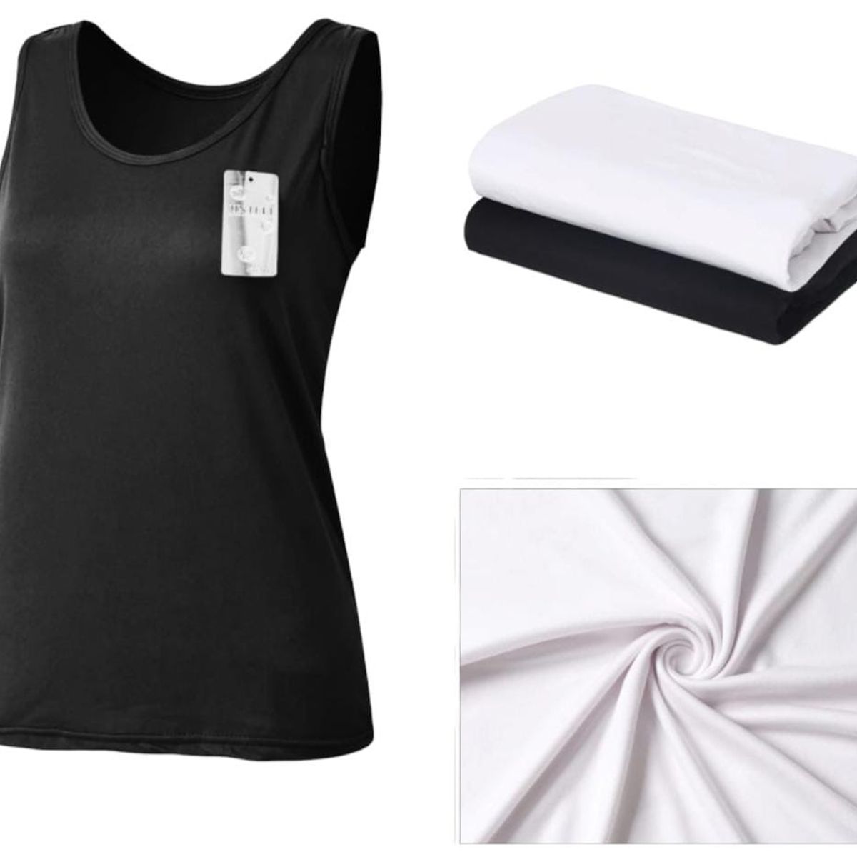 AGW - Pack 3 Camisetas Sin Manga Bambu Mujer