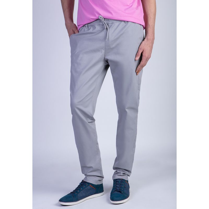 NEW MAN - Pantalón Bedolto Gris New Man