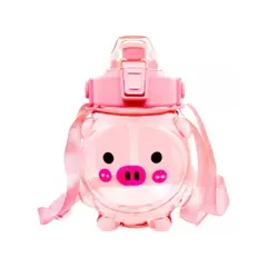 GENERICO - Botella Agua Antiderrame Kawaii Con Sticker Y Correa 1000ml