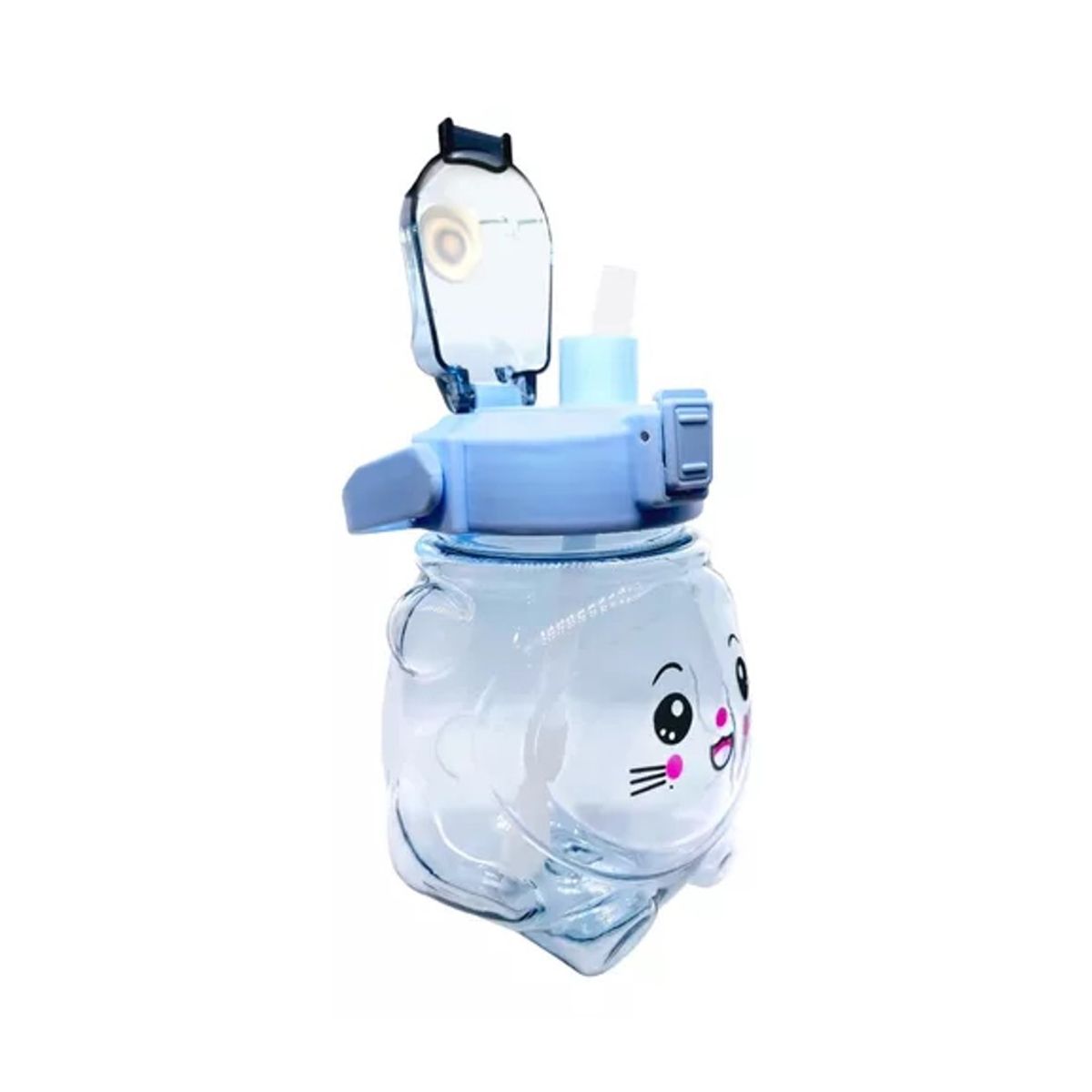 GENERICO - Botella Agua Antiderrame Kawaii Con Sticker Y Correa 1000ml