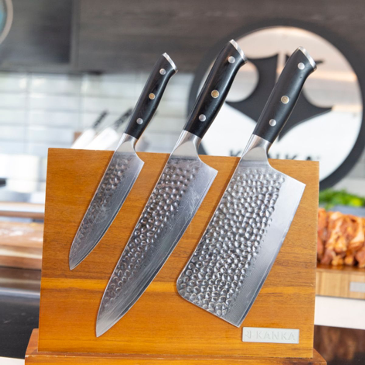 KANKA - KANKA - Porta Cuchillos Premium De Madera Magnetizado 30cm