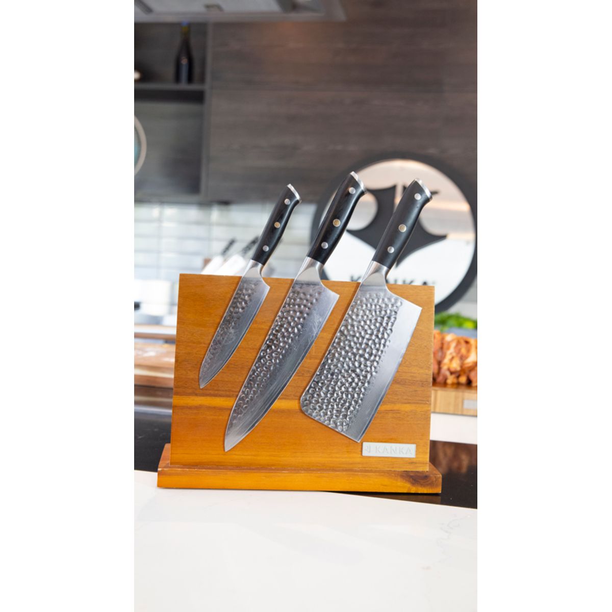 KANKA - KANKA - Porta Cuchillos Premium De Madera Magnetizado 30cm