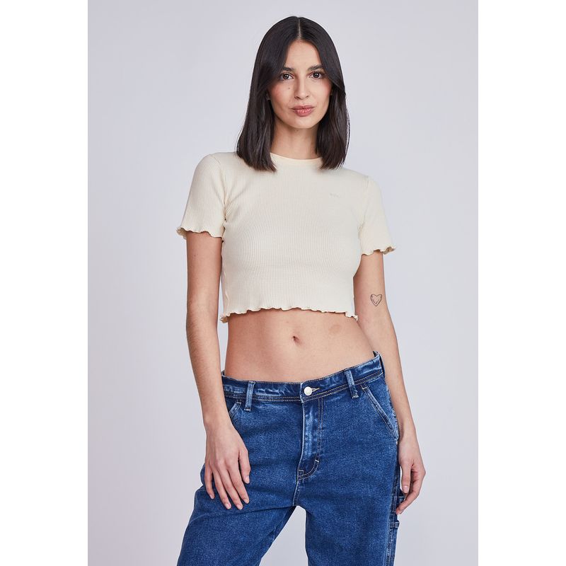 SIOUX - Polera Mujer Canuton Roullet Crudo Sioux