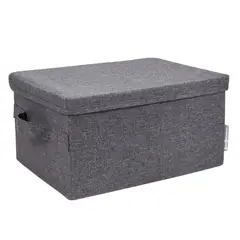 BIGSO - Caja Organizadora Box Pequeña 25 x 35 cm Gris