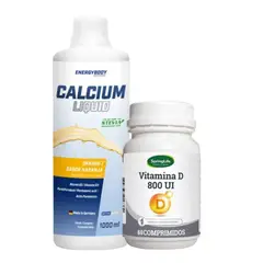 ENERGY BODY - PACK CALCIO LIQUIDO 1LITRO NARANJA MAS VITAMINA D 60CÁPS SPRINGLIFE
