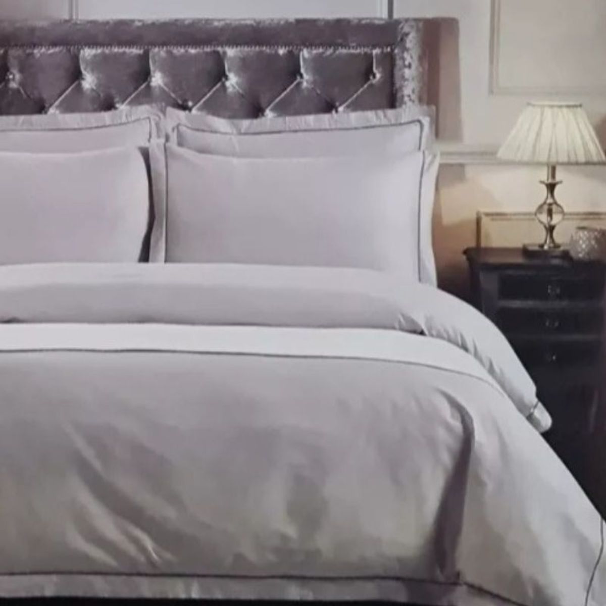 GENERICO - Juego De Sábanas  Plaza y Media Algodón Gris