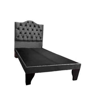 Imagen 2 del producto Cama Plaza y media Gris Oscuro Incluye Base Respaldo