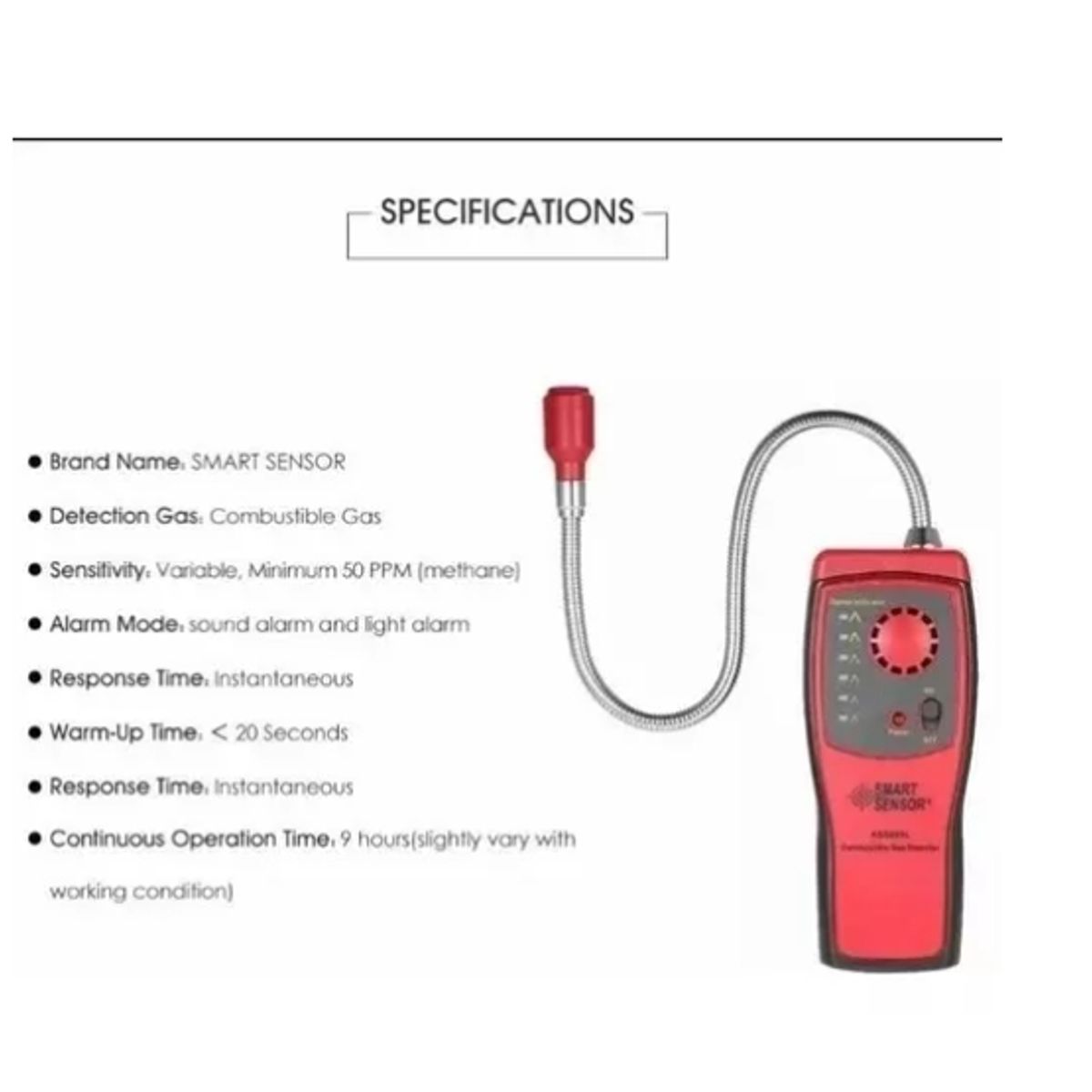 ESHOPANGIE - Detector De Fuga De Gas Smart Sensor As 8800l