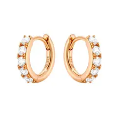 BLOOM CRYSTAL - Argollas Mini Eternity Bold con Cristal de Austria en oro rosa