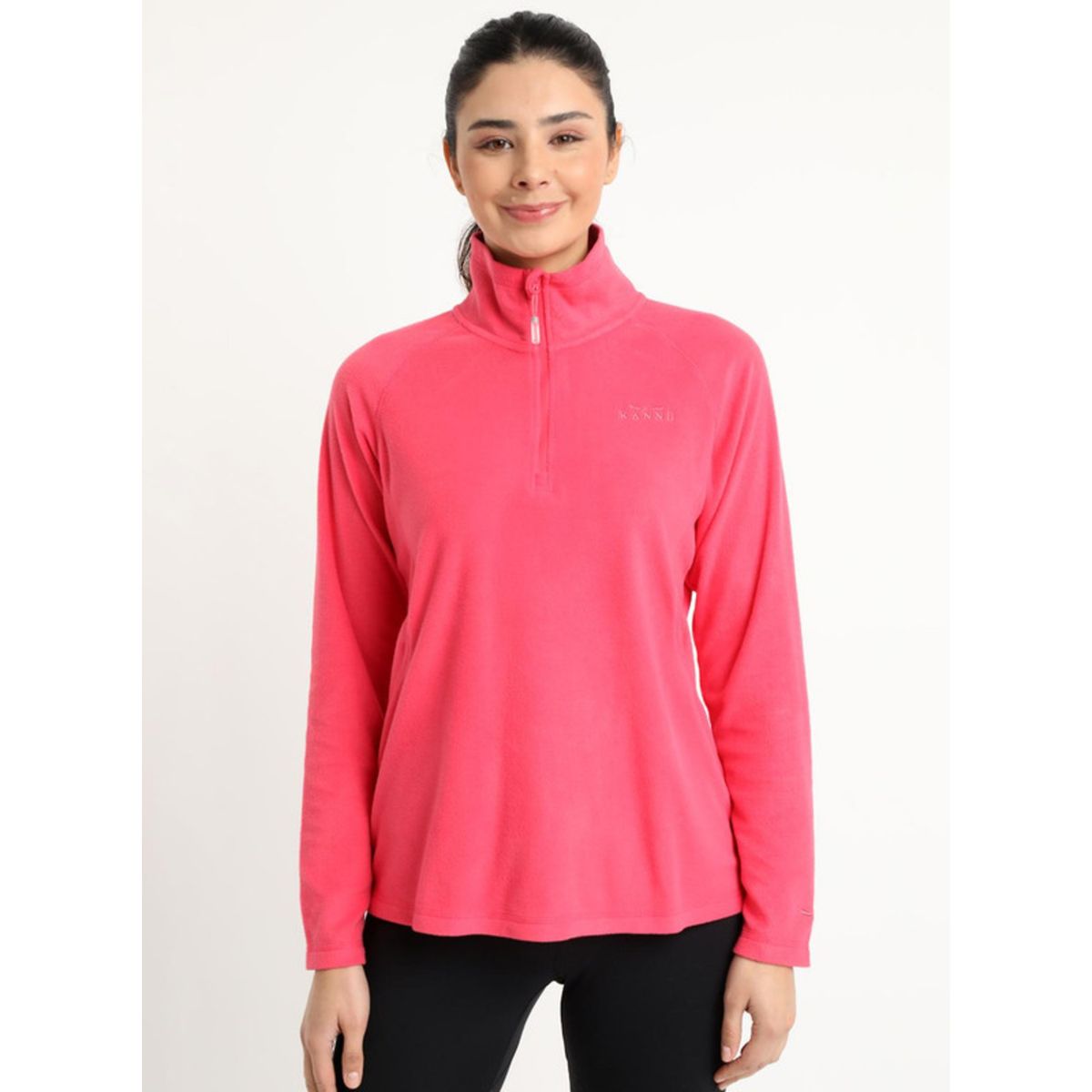 KANNU - Polar Valle De La Luna Half Zipper Mujer Fucsia KANNU