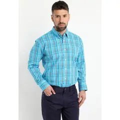 KOTTING - Camisa Fantasia Premium Manga Larga Boton Cuello Agua