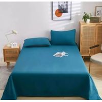 Juego De Sábanas 2 Plazas 144 Hilos 4 Piezas Turquesa