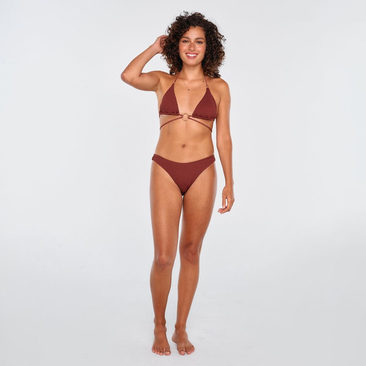 LOUNGE - Bikini Mujer Tiras Café LOUNGE