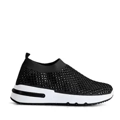 WEIDE - Zapatilla Deportiva Negra Mujer TFA181