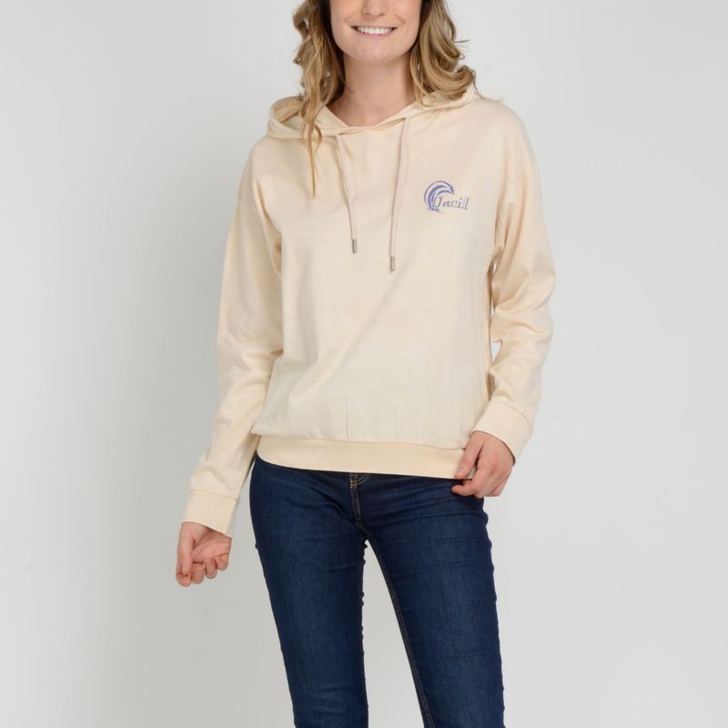 O'NEILL - POLERA MANGA LARGA GRACE  BEIGE CLARO