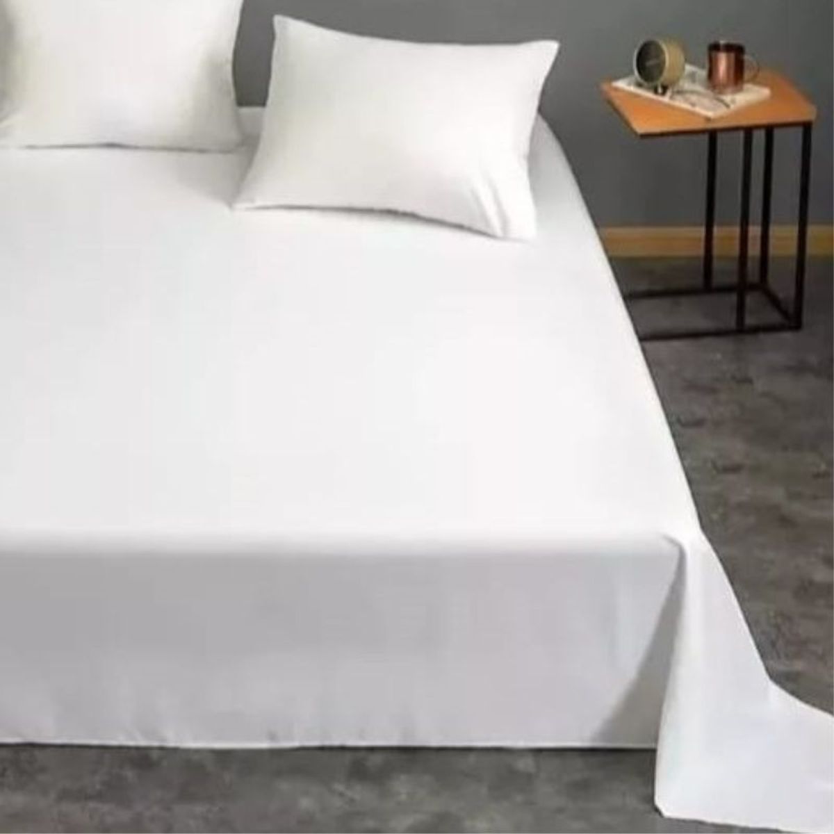GENERICO - Juego De Sábanas Algodón King Blanco