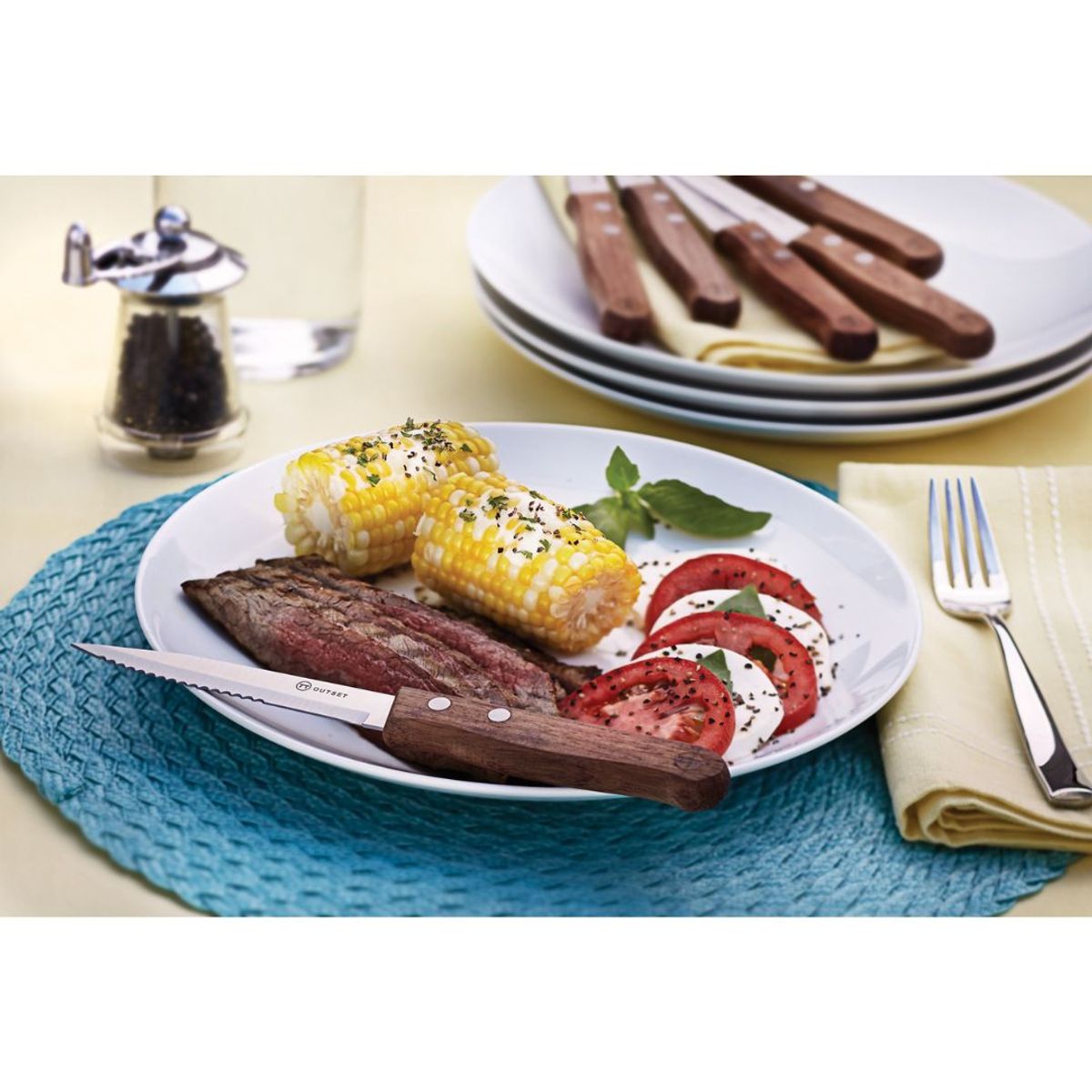 OUTSET - Set Outset 6 cuchillos para carne. Modelo QB90