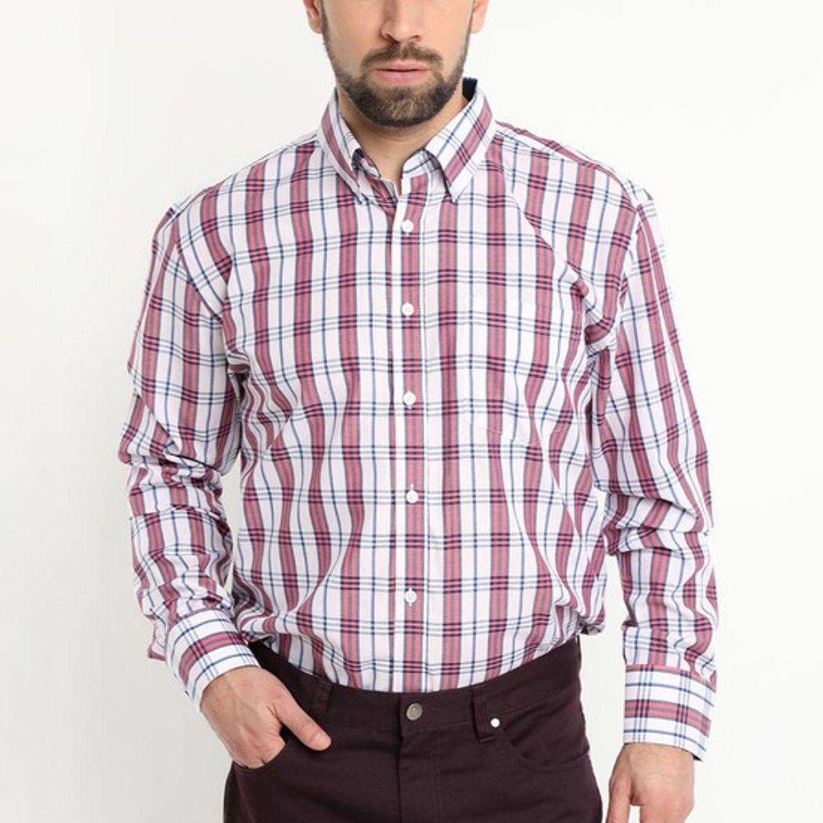 KOTTING - Camisa Fantasia Premium Manga Larga Boton Cuello Gris Melange KOTTING