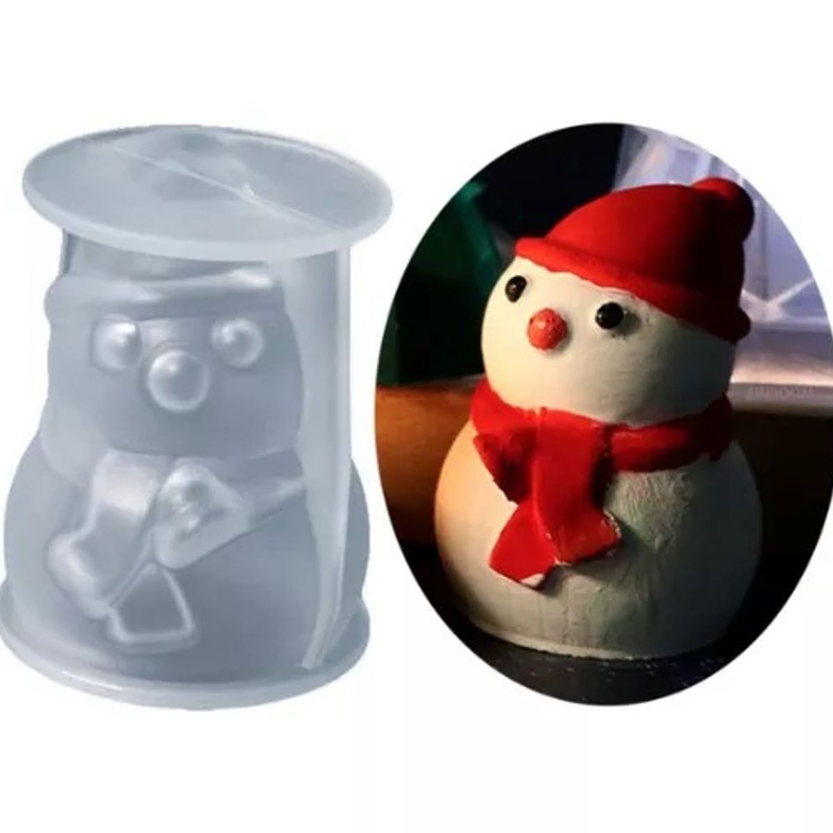 GENERICO - Molde Silicona Velas Y Jabón Monito De Nieve B