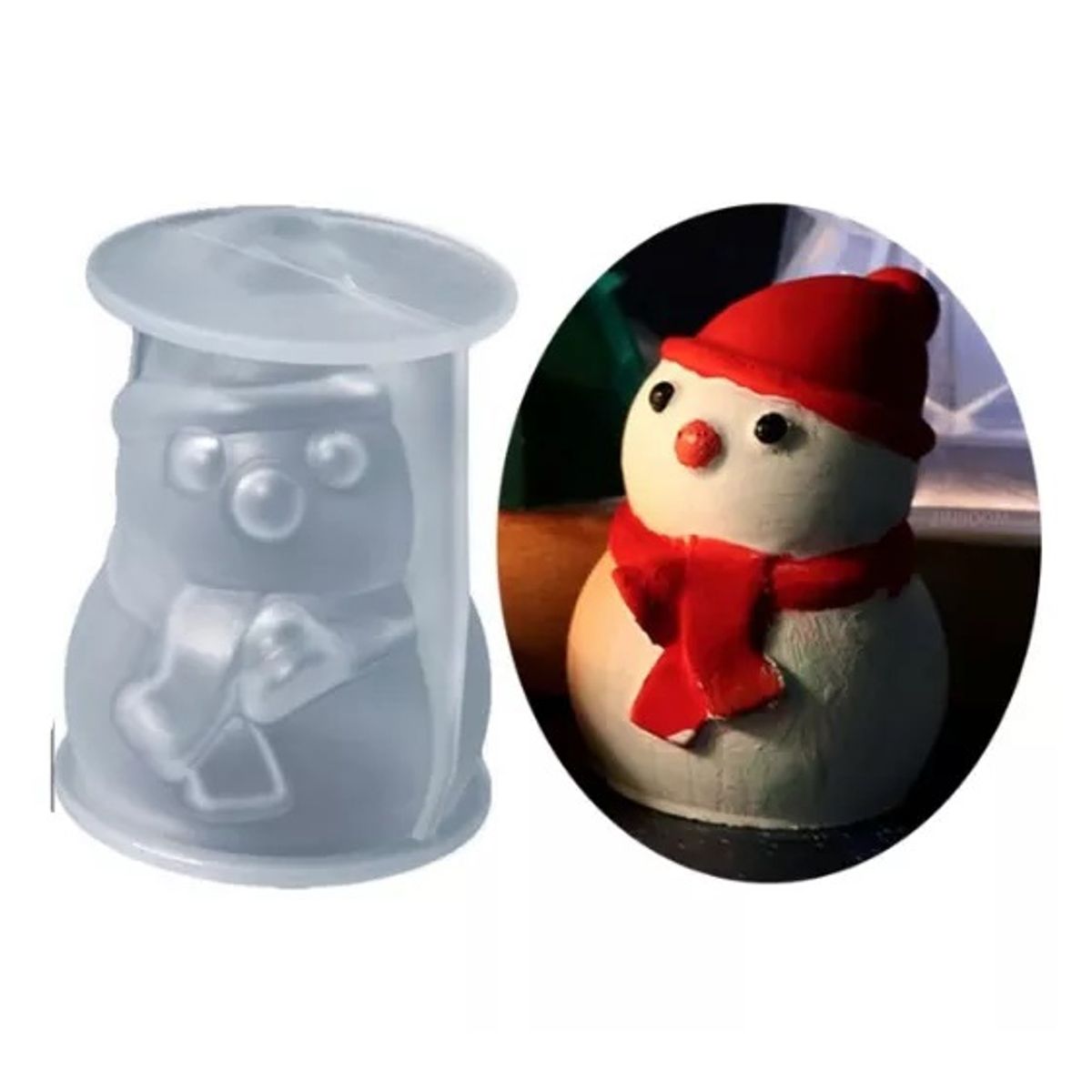 GENERICO - Molde Silicona Velas Y Jabón Monito De Nieve B