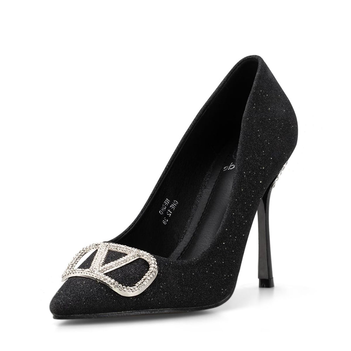 WEIDE - Zapatos Taco Alto Negro Fiesta GHE12 Weide