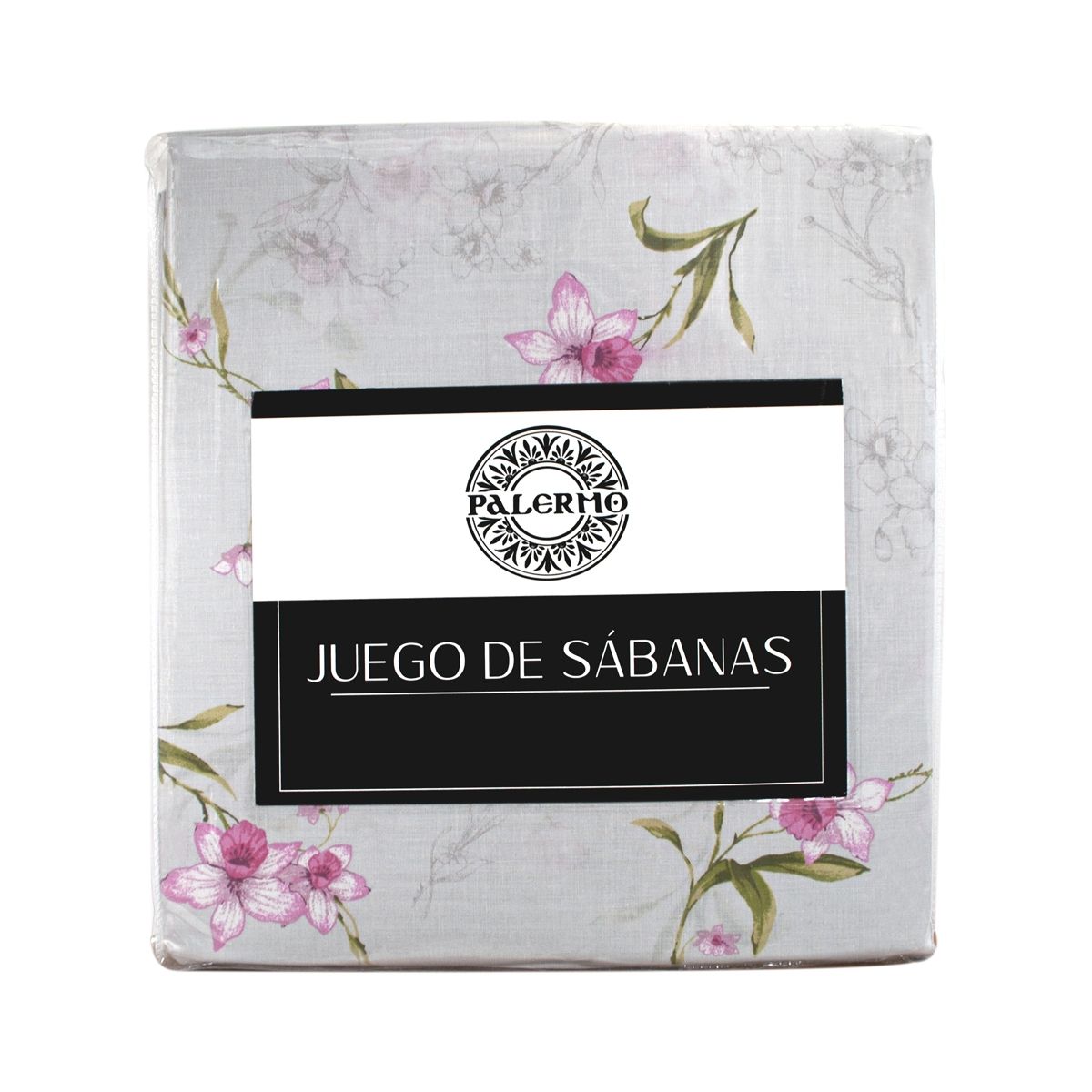 PALERMO - SET SABANA 144 HILOS NARCISO GRIS 1 PLAZA