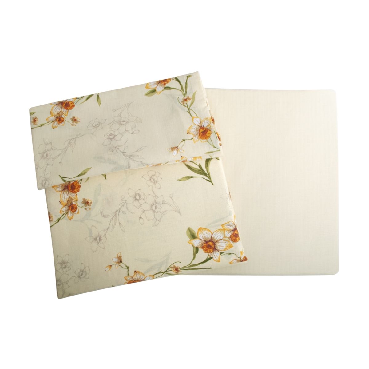 PALERMO - SET SABANA 144 HILOS NARCISO BEIGE 1 PLAZA