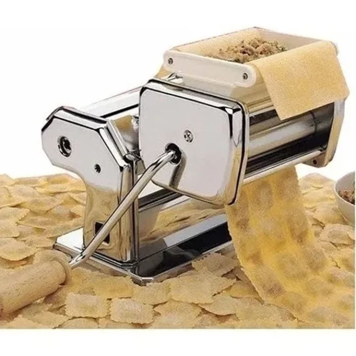 GENERICO - Maquina Para Hacer Raviolis Y Estirar Masas Acero Inoxidable