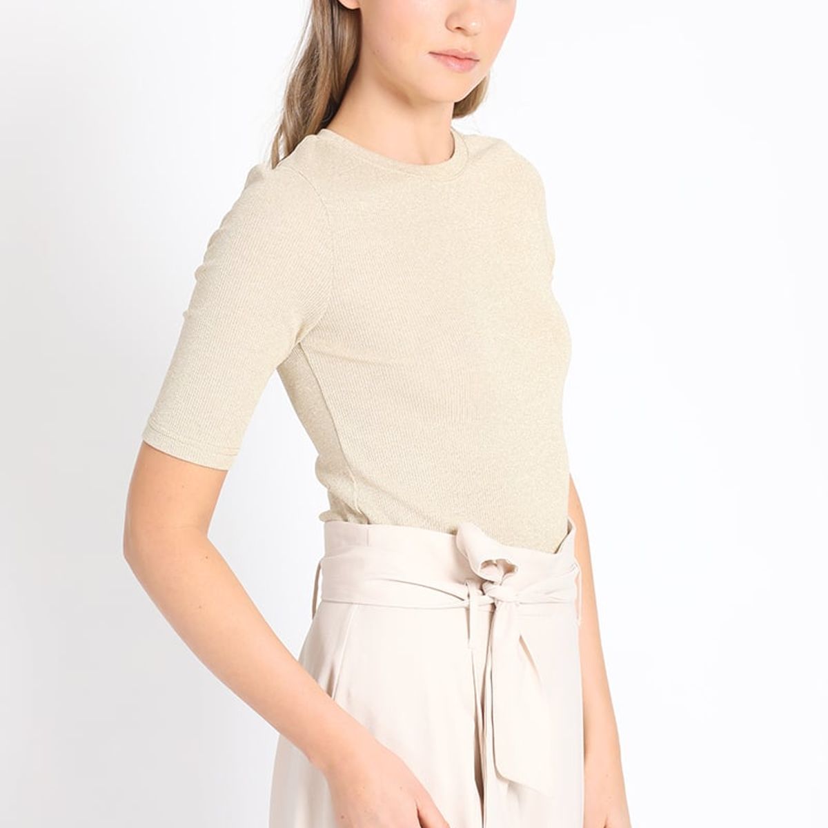 LIOLA - Polera Lurex Crudo Liola