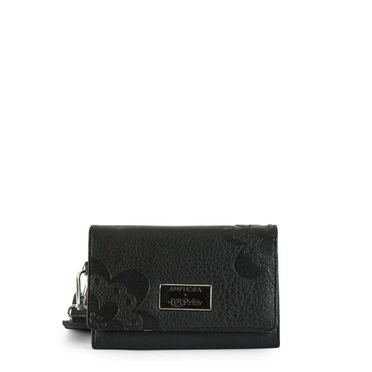 AMPHORA - Billetera acordeon mediana car pintos negro