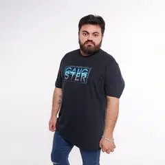 GANGSTER - Plus Polera Mc Básica Luxe Negro