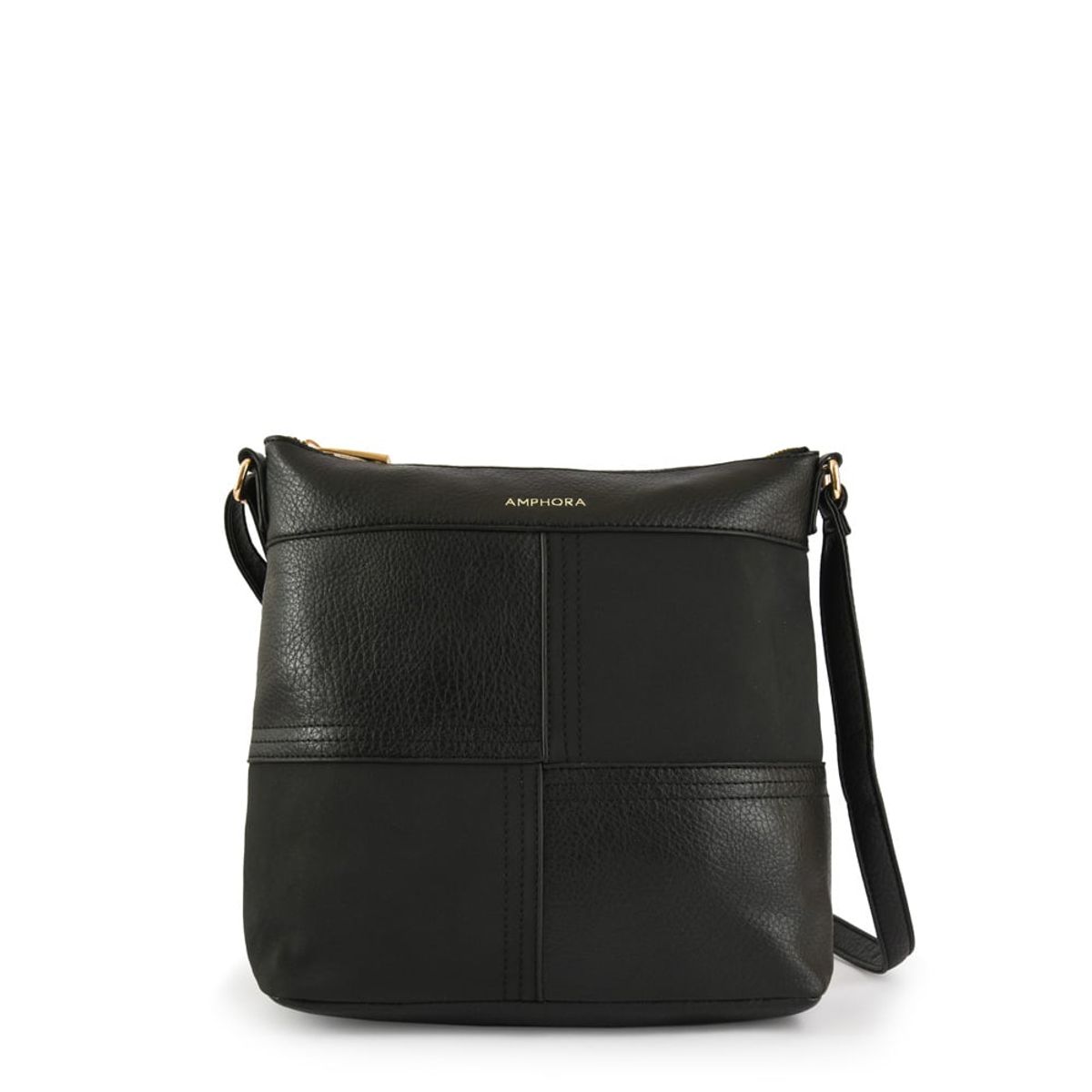AMPHORA - Cartera Bandolera Mediana Alicante Negro