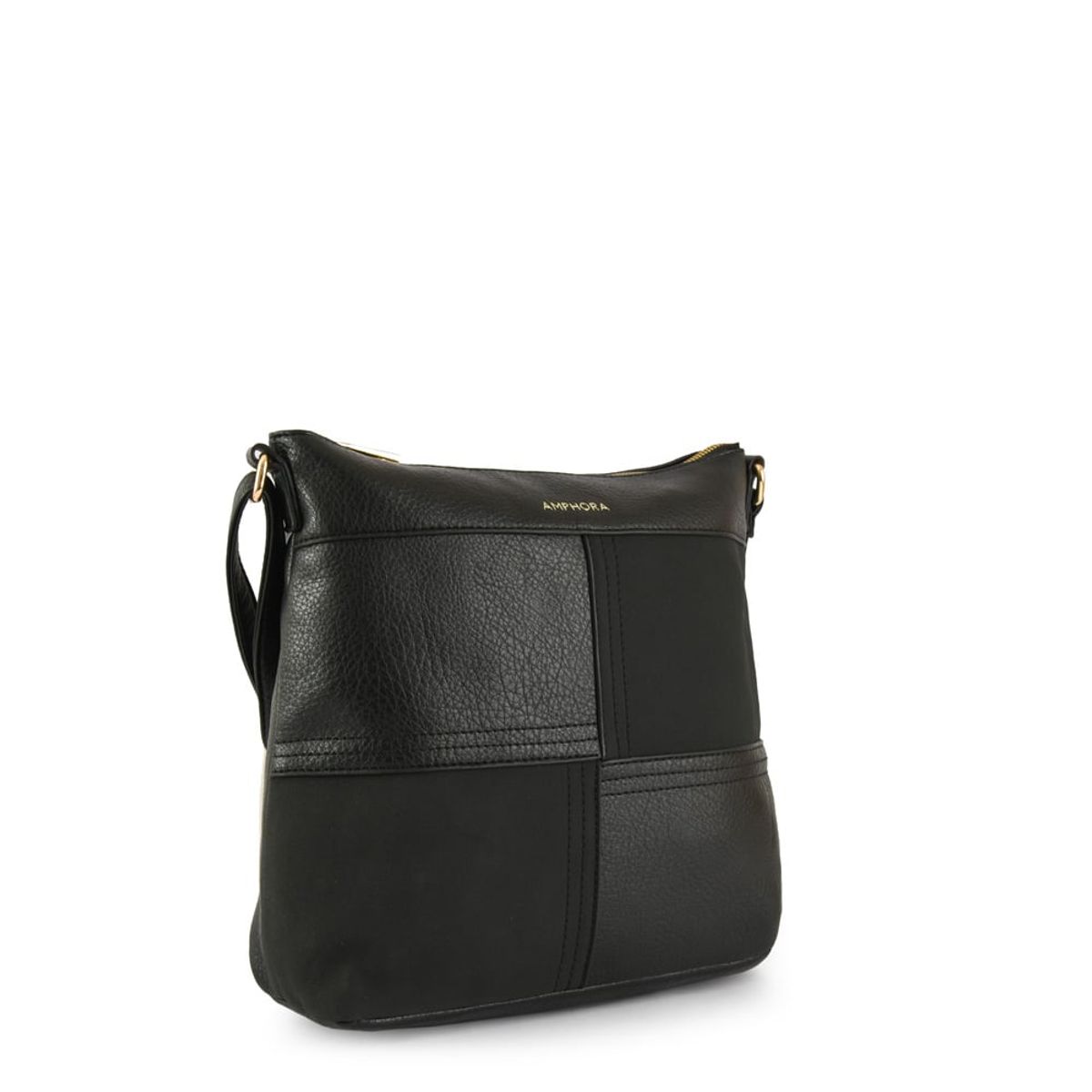 AMPHORA - Cartera Bandolera Mediana Alicante Negro