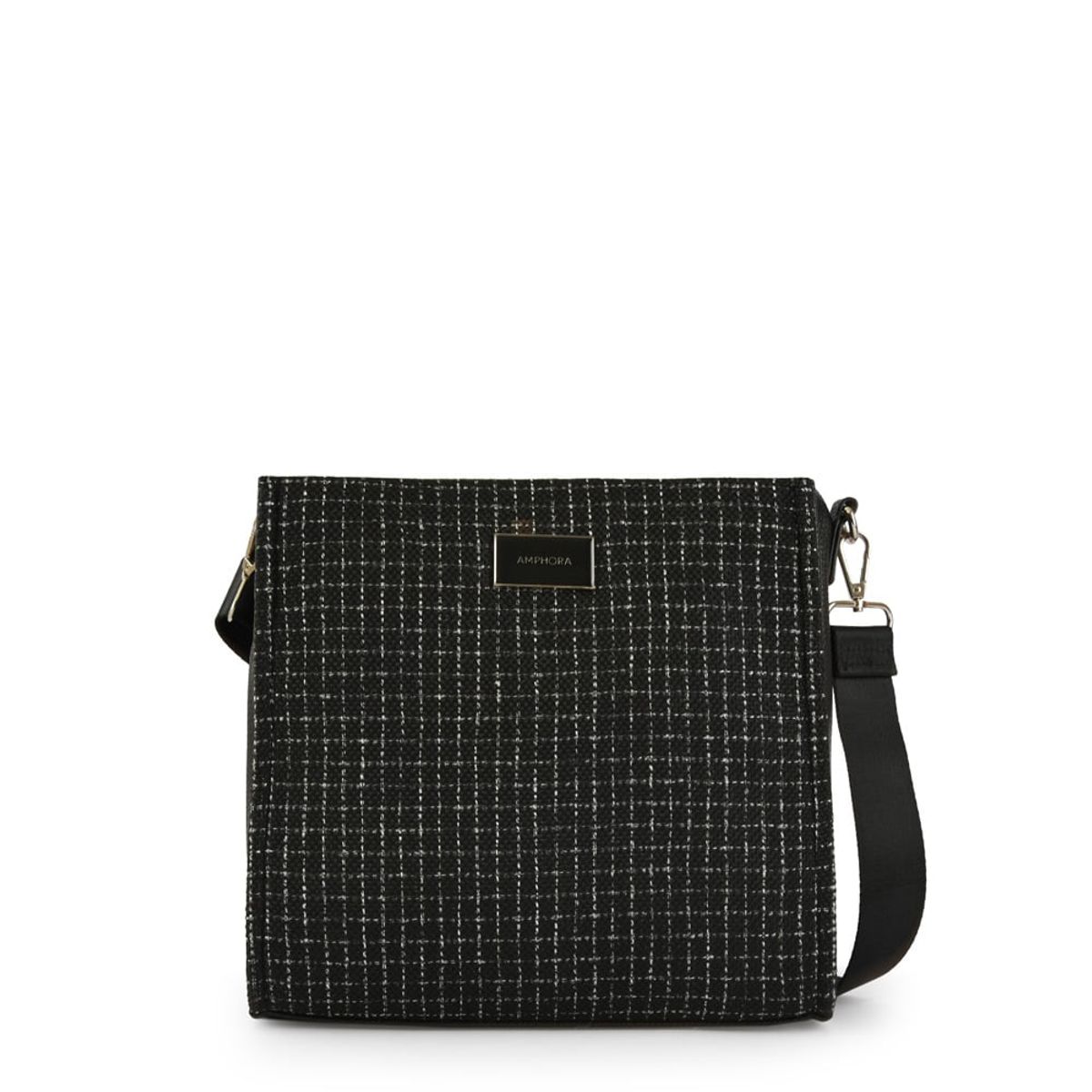 AMPHORA - Cartera Bandolera Pequeña Heritage Negro