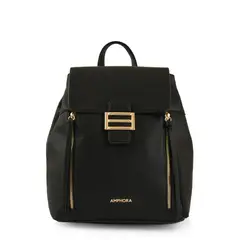 AMPHORA - Mochila con tapa mediana calysta negro