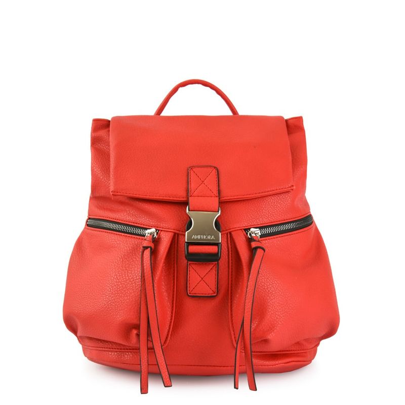 AMPHORA - Mochila con tapa mediana nicole rojo