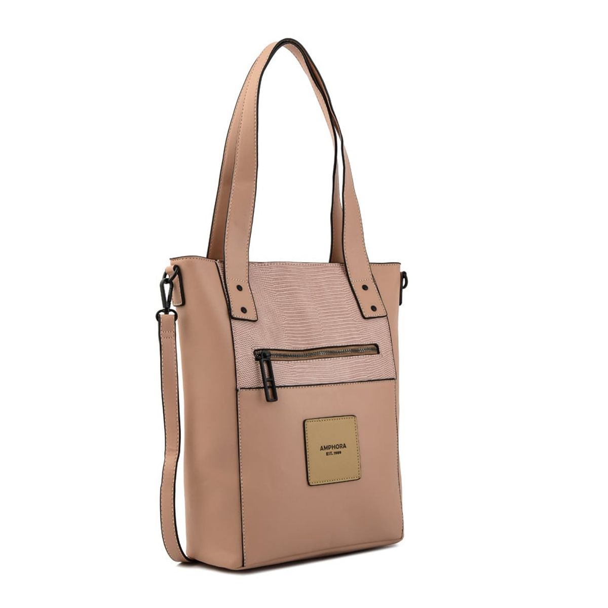 AMPHORA - Cartera Dos Asas Grande Halein Rosa Viejo