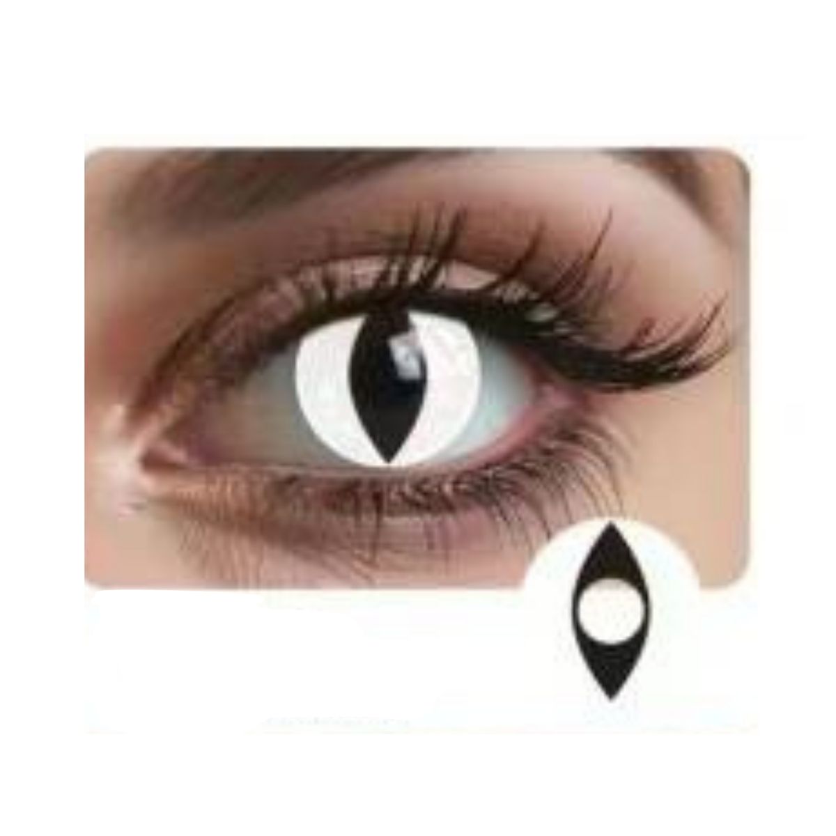 GENERICO - Lentes de Contacto - Fantasía - Ojo Gato - blanco