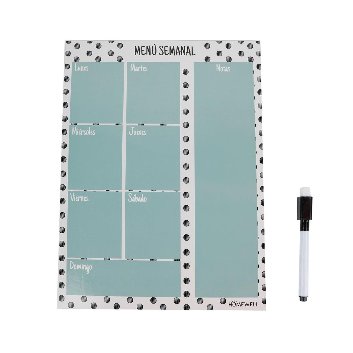 HOMEWELL - Pizarra Magnética para Refrigerador 21x28.5cm HOMEWELL