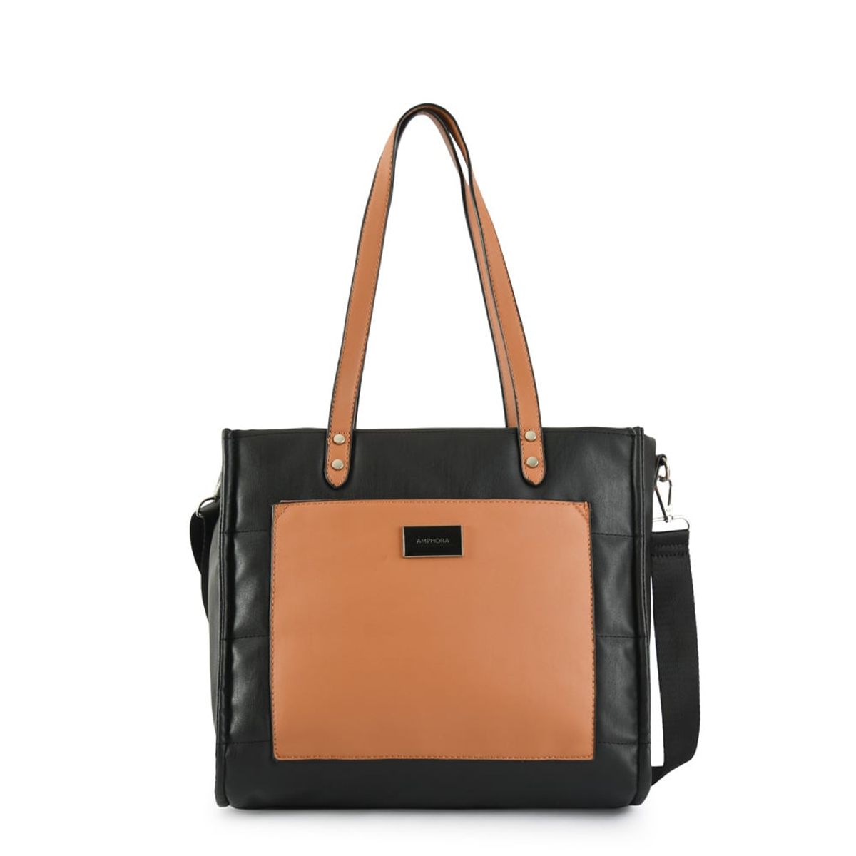 AMPHORA - Cartera tote mizque mediana negro