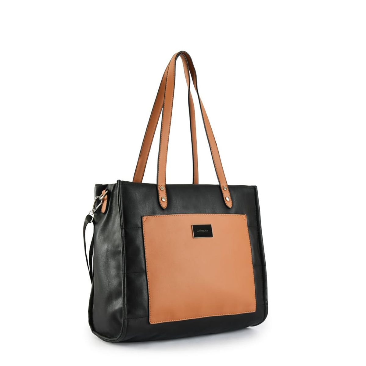 AMPHORA - Cartera tote mizque mediana negro