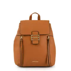 AMPHORA - Mochila con tapa mediana calysta café