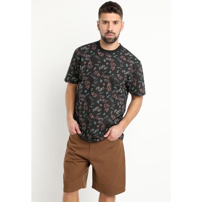 KOTTING - Polera Jersey Print Negro KOTTING