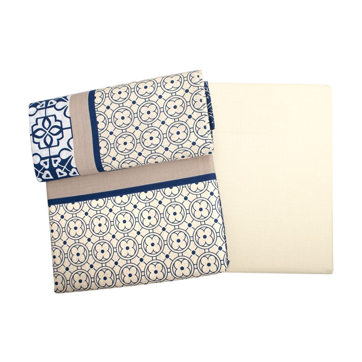 PALERMO - SET SABANA 144 HILOS PARMA MARINO 1.5 PLAZAS