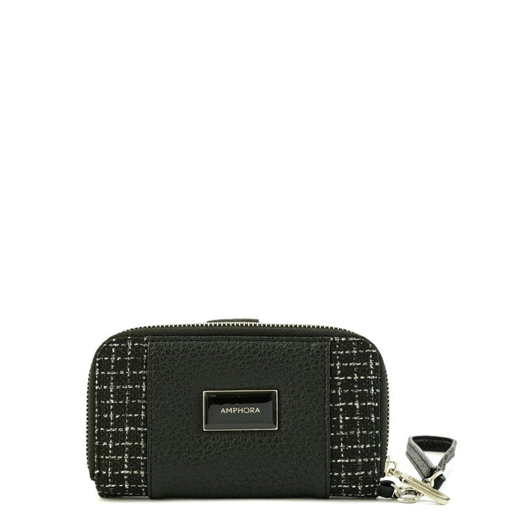 AMPHORA Billetera Tarjetero Mediana Heritage Negro