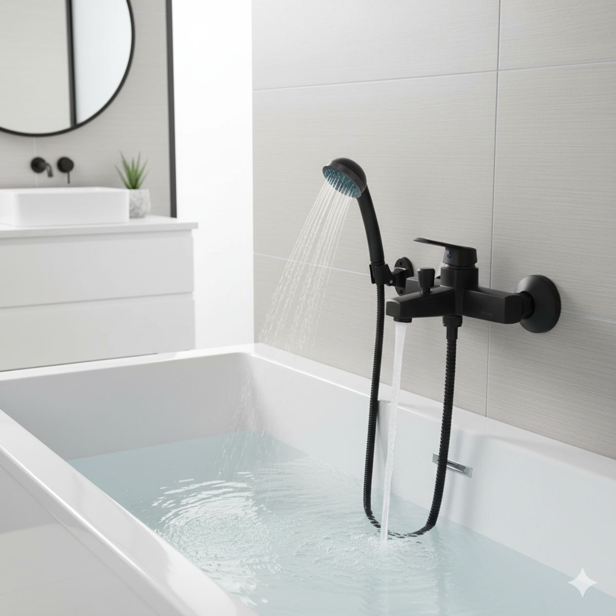STRETTO - Monomando Llave Grifo Para Tina Ducha Modelo Modena Stretto