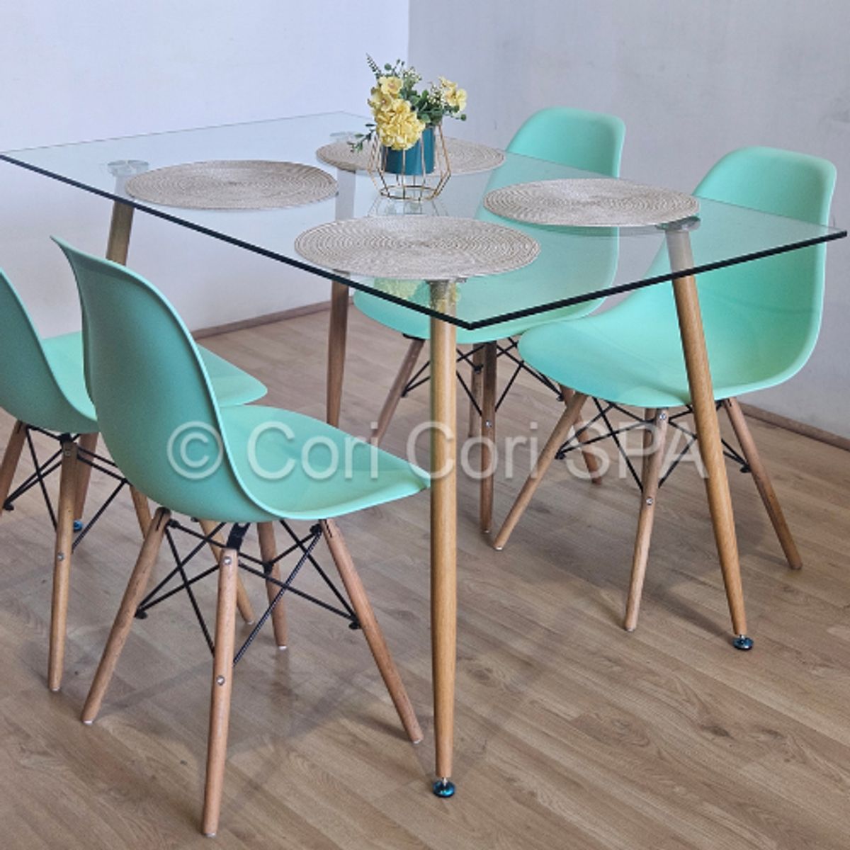 CORI CORI - Pack 4 Sillas Eames Menta
