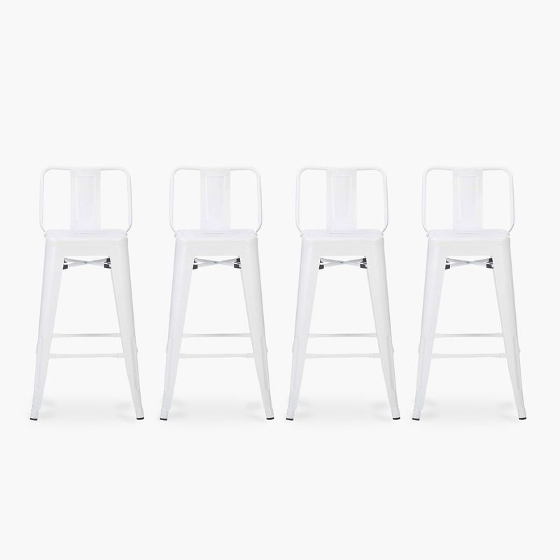 FORM DESIGN - Pack 4 Taburetes Tolix con respaldo Tolix 67 Blanco Form