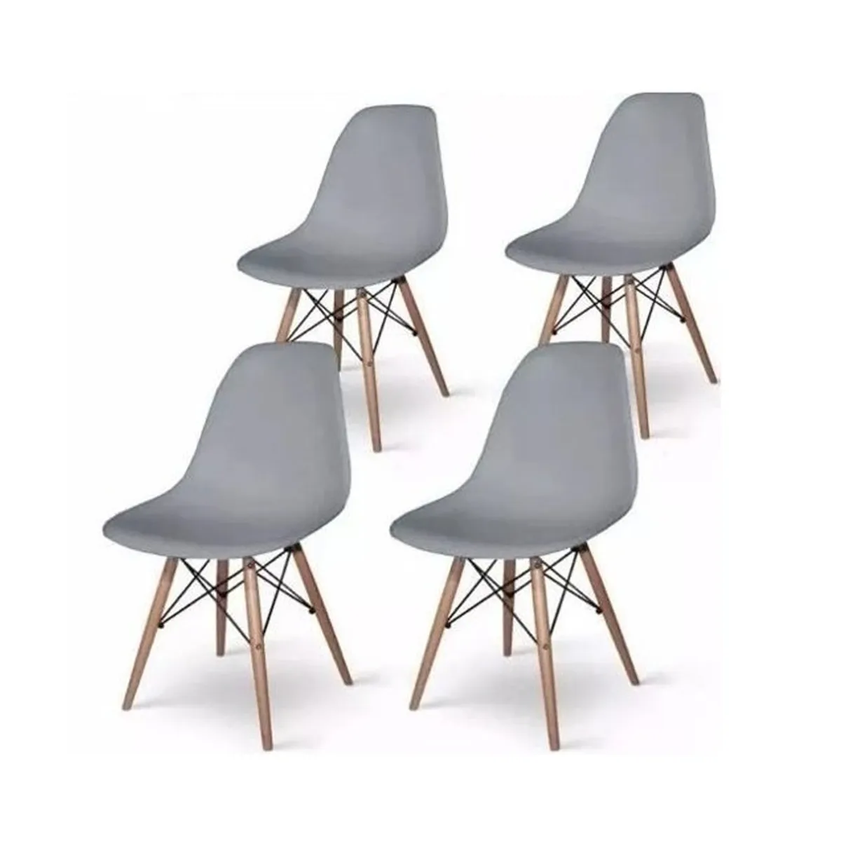 CORI CORI - Pack 4 Sillas Eames Gris
